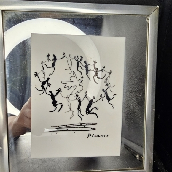 Vintage mirror art with signed Picasso serigraphs on tiles - Picture 9 of 14